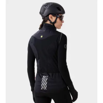 Zimná vetru a vode odolná cyklistická vesta dámska Alé Cycling Gilet Donna K-Smart čierna
