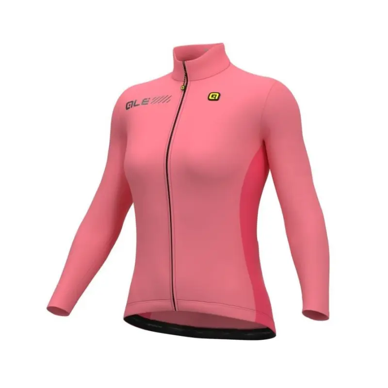 Zateplený cyklistický dres dámský Alé Cycling Fondo 2.0 Solid růžový