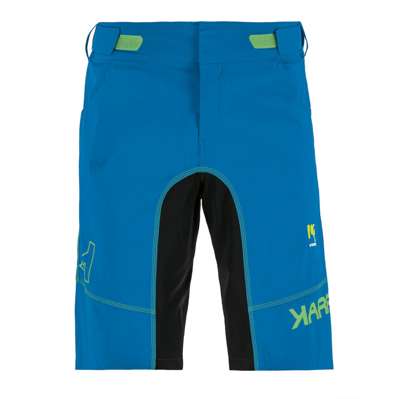 Letné cyklistické MTB nohavice pánske Karpos Ballistic Evo modré/čierne/zelené