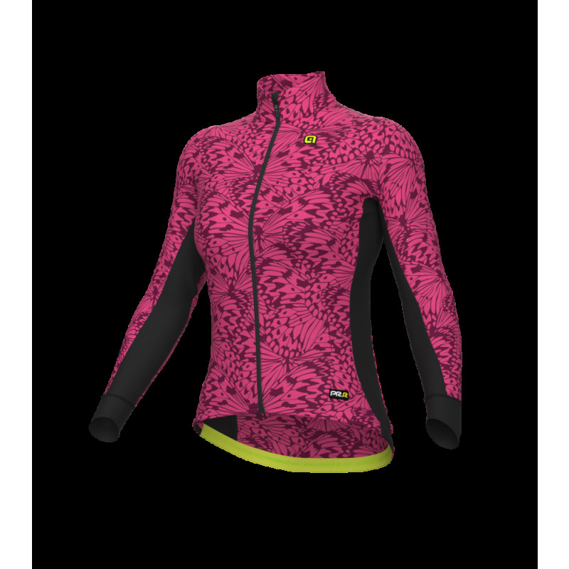 Zateplený cyklistický dres dámský Alé Cycling Papillon PR-R růžový