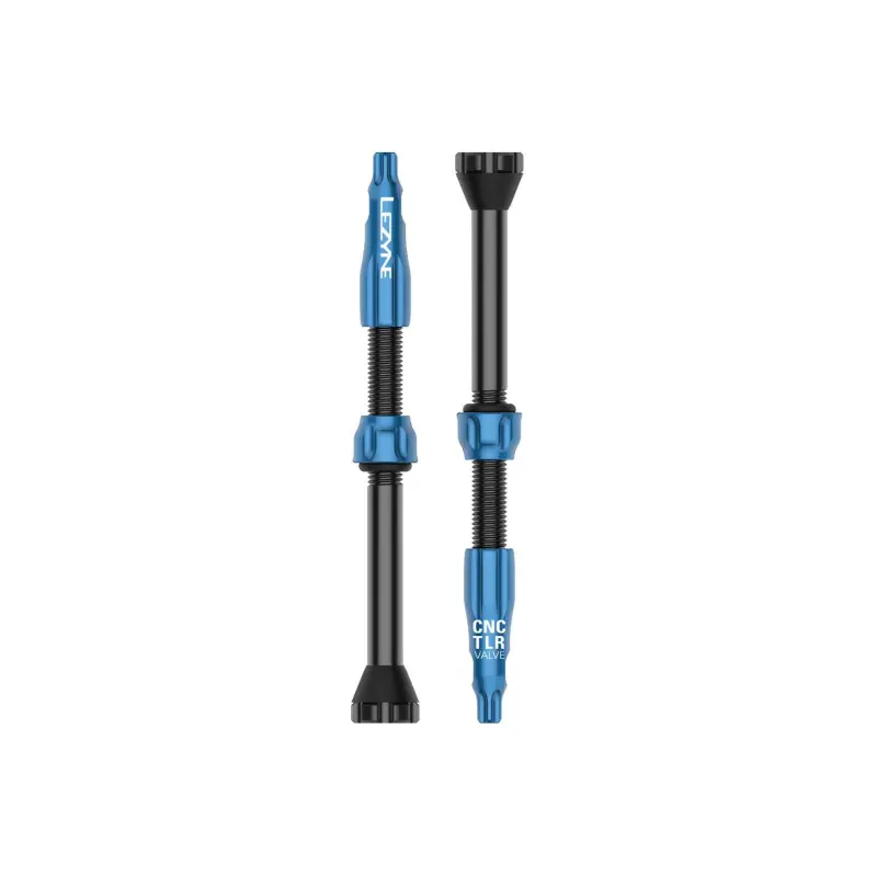 Bezdušový ventil Lezyne CNC TLR VALVE 60mm modrý