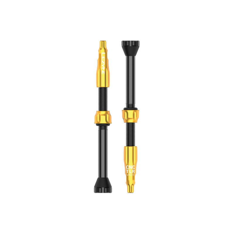 Bezdušový ventil Lezyne CNC TLR VALVE 60mm zlatý