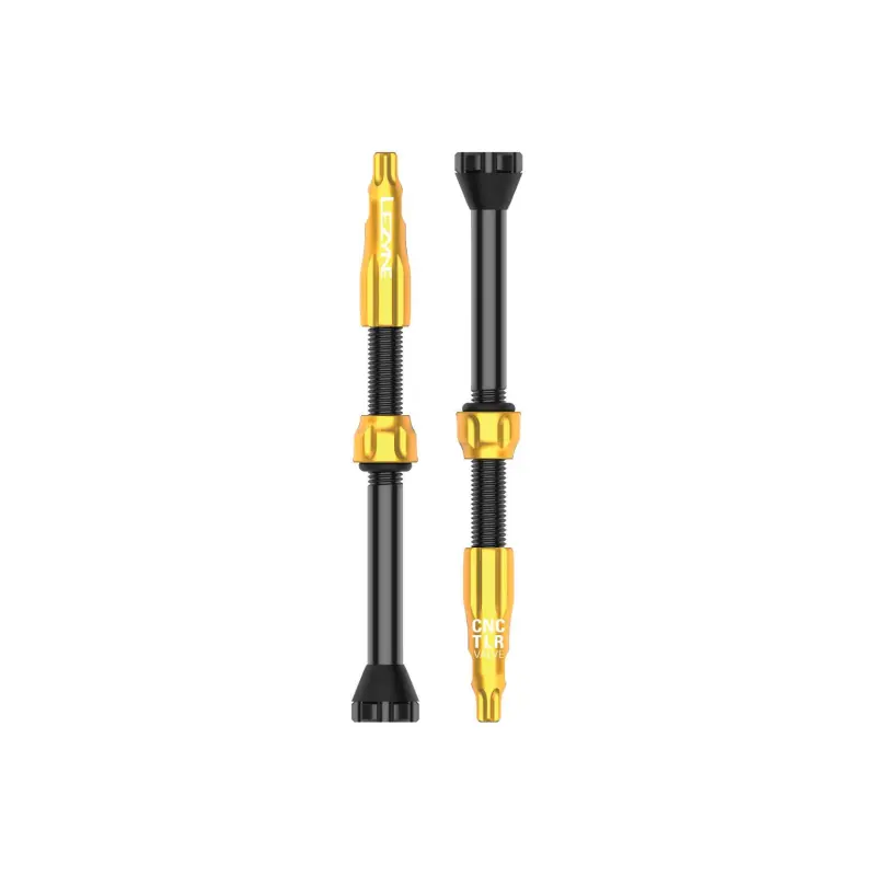 Bezdušový ventil Lezyne CNC TLR VALVE 60mm zlatý