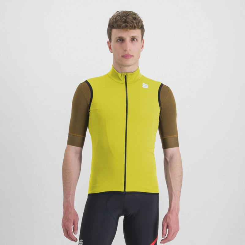 Cyklistická pánska vesta Sportful Fiandre Light NoRain žltá