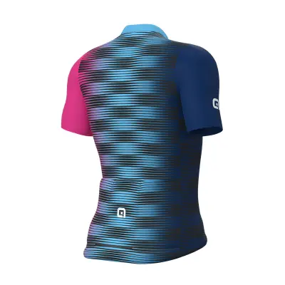 Letný cyklistický pánsky dres Alé Cycling Dinamica Pragma modrý back 3d