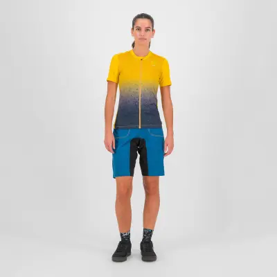 Karpos VERVE EVO dámsky dres Lemon Curry/Ombre Blue