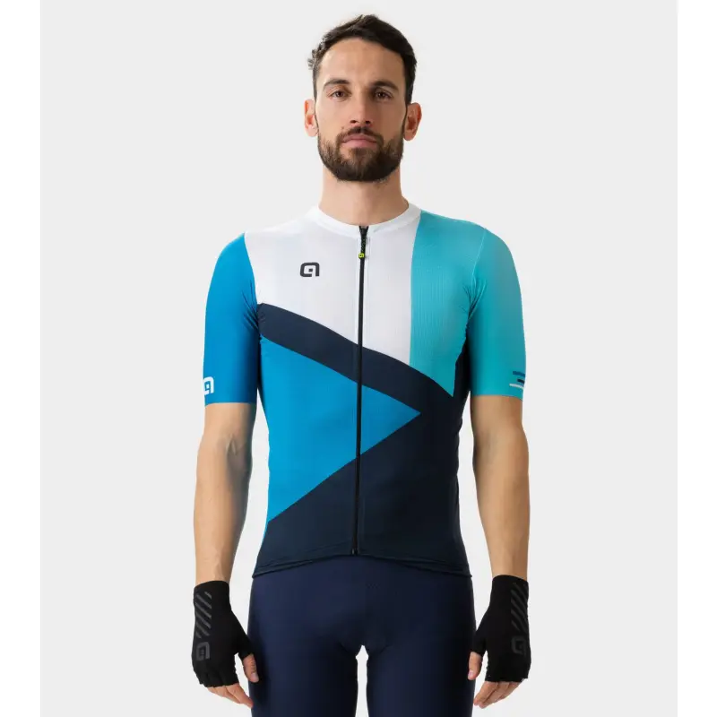 Letný cyklistický pánsky dres Alé Cycling Solid Next modrý