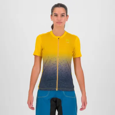 Karpos VERVE EVO dámsky dres Lemon Curry/Ombre Blue