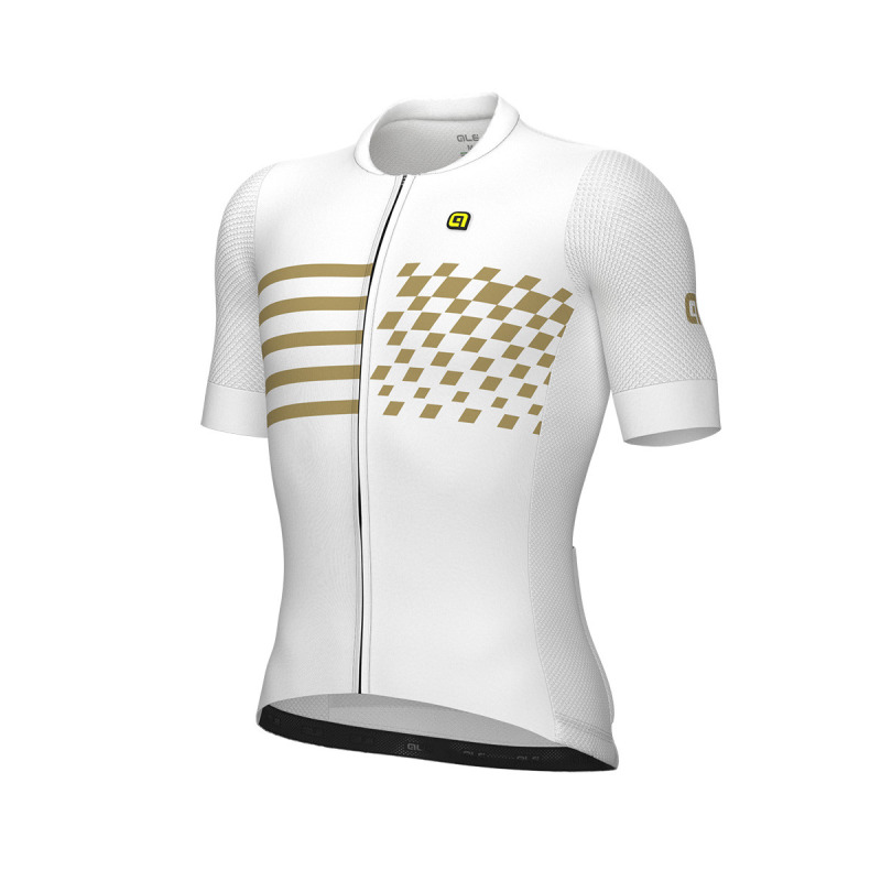 Letný cyklistický pánsky dres Alé Cycling Play PR-E biely
