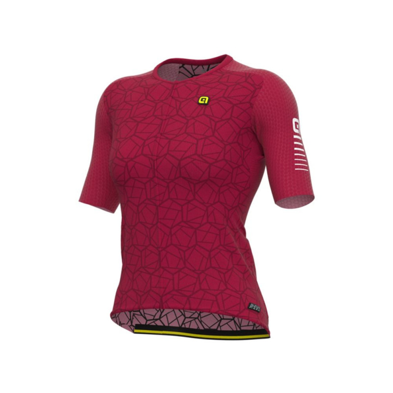 Letní dámský cyklistický dres Alé Cycling R-EV1 Velocity Lady bordó