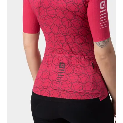 Letný dámsky cyklistický dres Alé Cycling R-EV1 Velocity Lady bordový