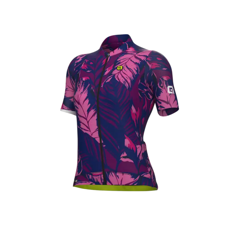 Letní cyklistický dámský dres Alé Cycling Leaf PR-S fialový/růžový