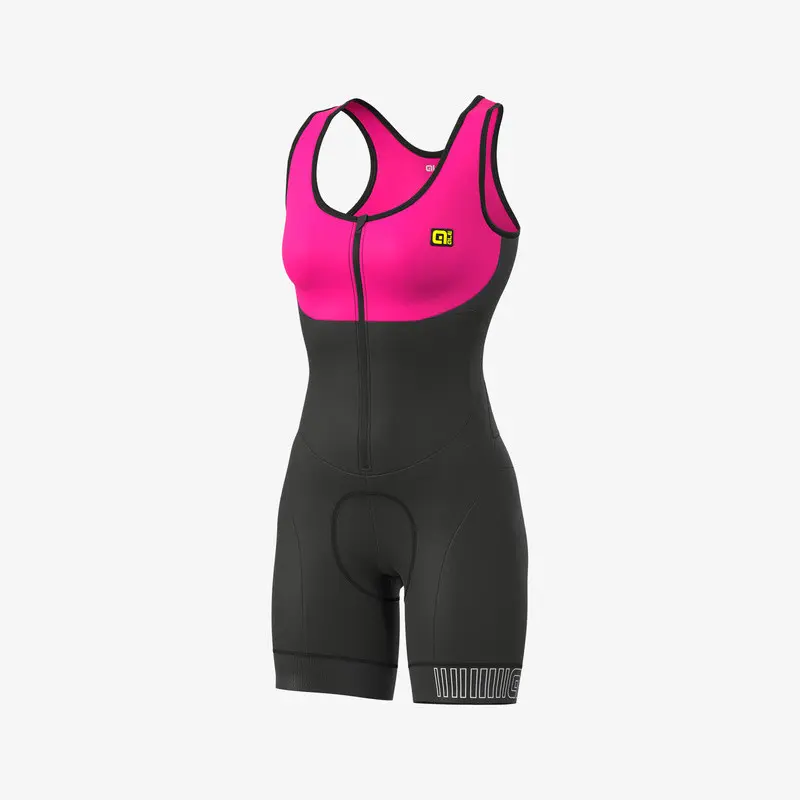 Letná cyklistická kombinéza dámska Alé Cycling Solid Less Lady čierna/rúžová