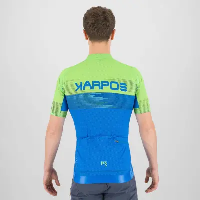 Karpos GREEN FIRE dres Indigo Bunting/Green Fluo