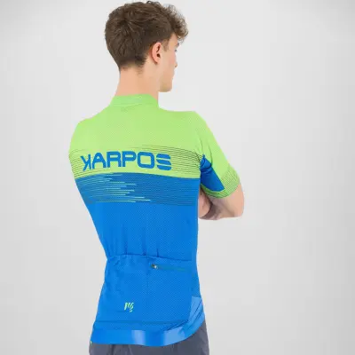 Karpos GREEN FIRE dres Indigo Bunting/Green Fluo