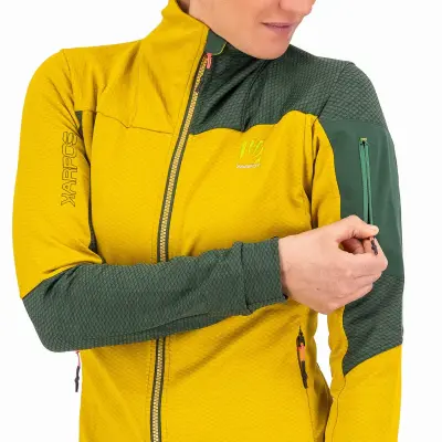 Karpos outdoorová flíska PUEZ dámska zlatohnedá/tmavozelená