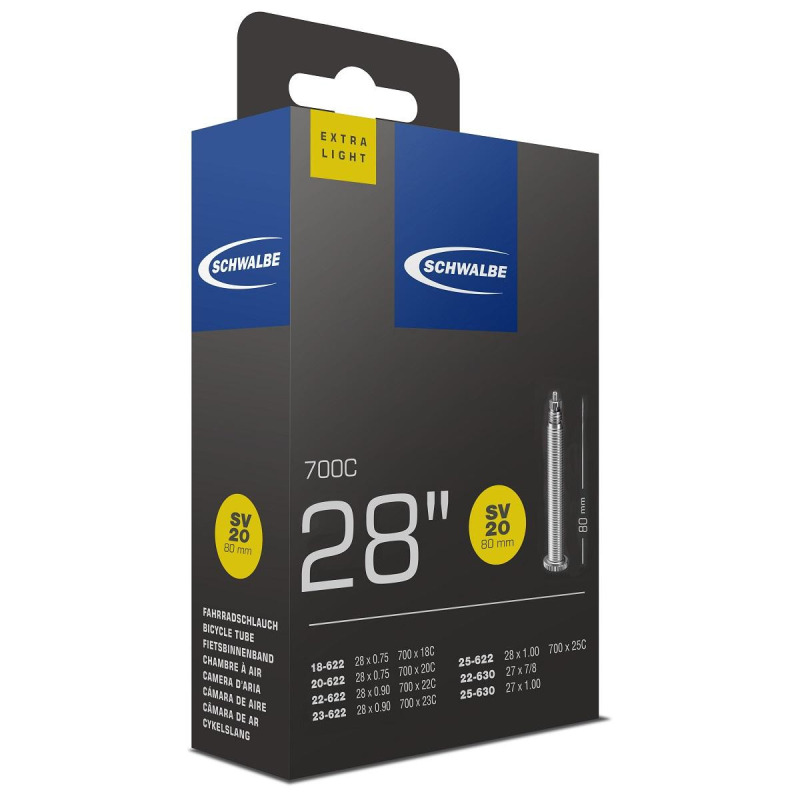 Duše SV20 700x18/28C FV 80mm (18/28-622) 65g Exlight