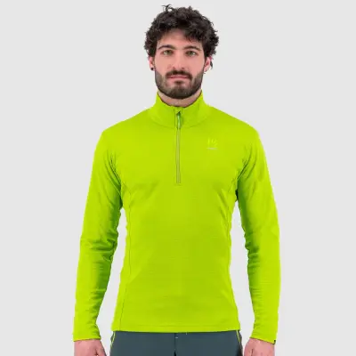Karpos outdoorová flíska Pizzocco Half Zip pánska limetková
