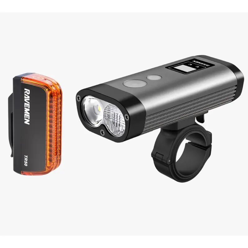 Set světel Ravemen Lights přední PR1200 + zadní TR50