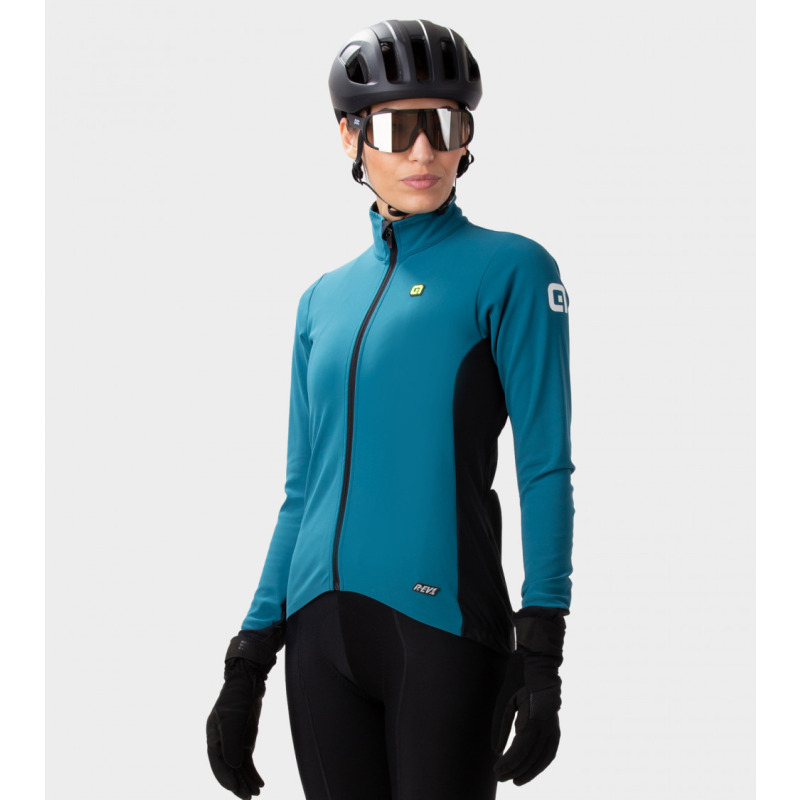 Zimní cyklistická bunda dámská Alé Future Warm R-EV1 modrá