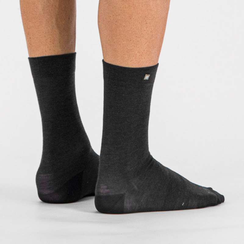 Zimné cyklistické ponožky Sportful Matchy Wool čierne