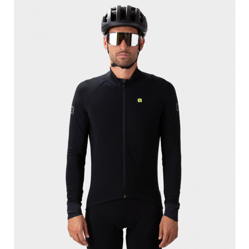 Zateplený cyklistický dres pánský Alé Cycling Klimatik K-Idro černý