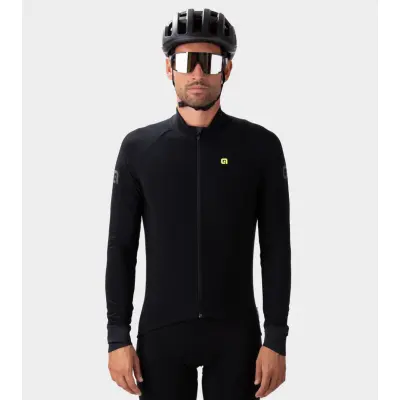 Zateplený cyklistický dres pánský Alé KLIMATIK K-Idro černý