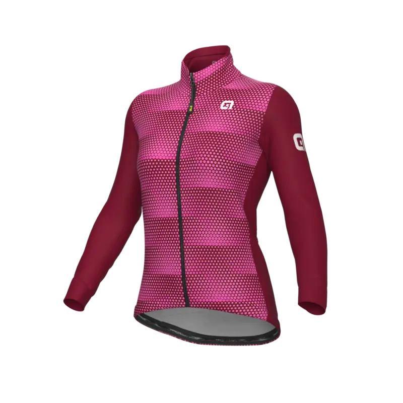 Zimná cyklistická dámska bunda Alé Cycling Solid Sharp ružová