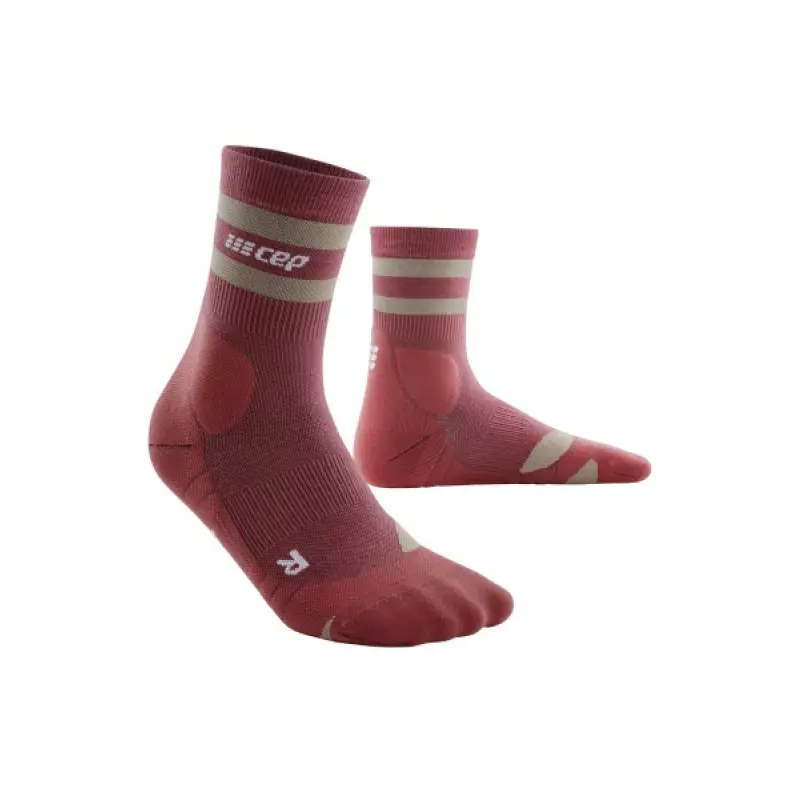 Vysoké kompresní outdoorové ponožky CEP Merino růžové