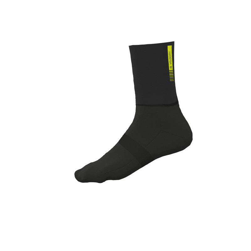 Zimní cyklistické ponožky ALÉ AERO WOOL SOCKS H18 černé/žluté