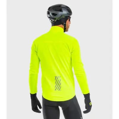 Alé Cycling cyklistická vodeodolná bunda Klimatik Guscio Racing pánska žltá