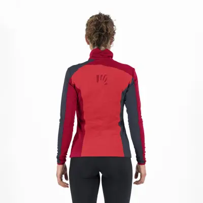 Karpos outdoorová fleecová bunda Federa Half-Zip dámska ružová/červená