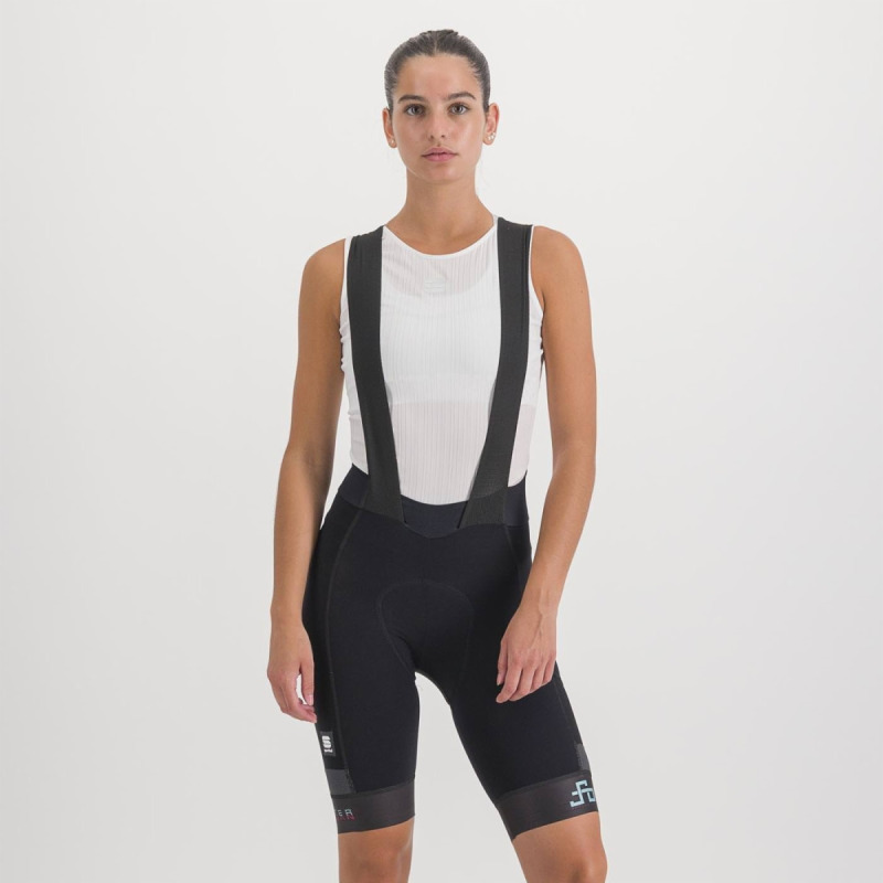 Letní cyklistické dámské kalhoty se šlemi Sportful Peter Sagan Line Supergiara černé