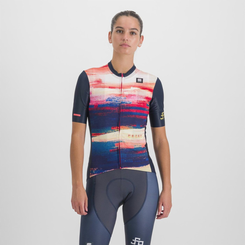 Letní cyklistický dámský dres Sportful Peter Sagan Line Galaxy modrý