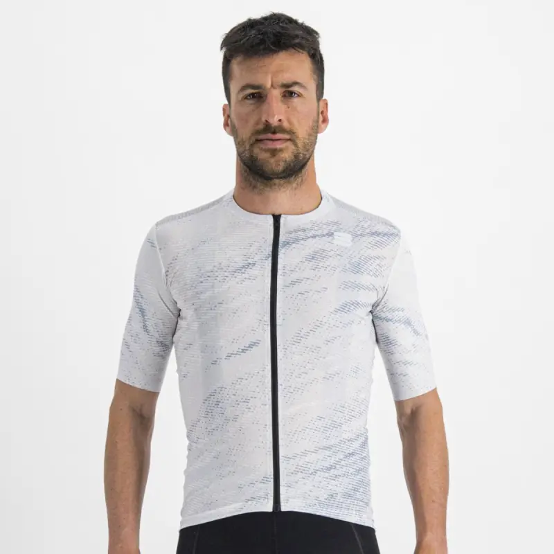 Letný cyklistický pánsky dres Sportful Cliff Supergiara biely/sivý