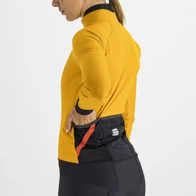 Sportful zimná cyklistická bunda FIANDRE PRO dámska zlatá