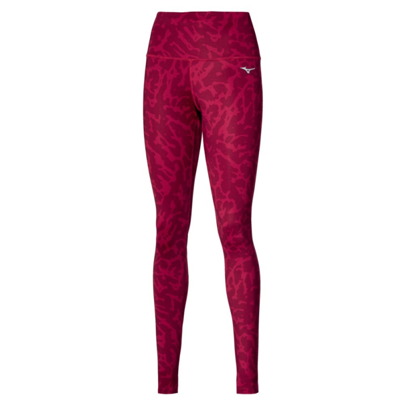 Bežecké legíny dámske Mizuno Printed Tight červené