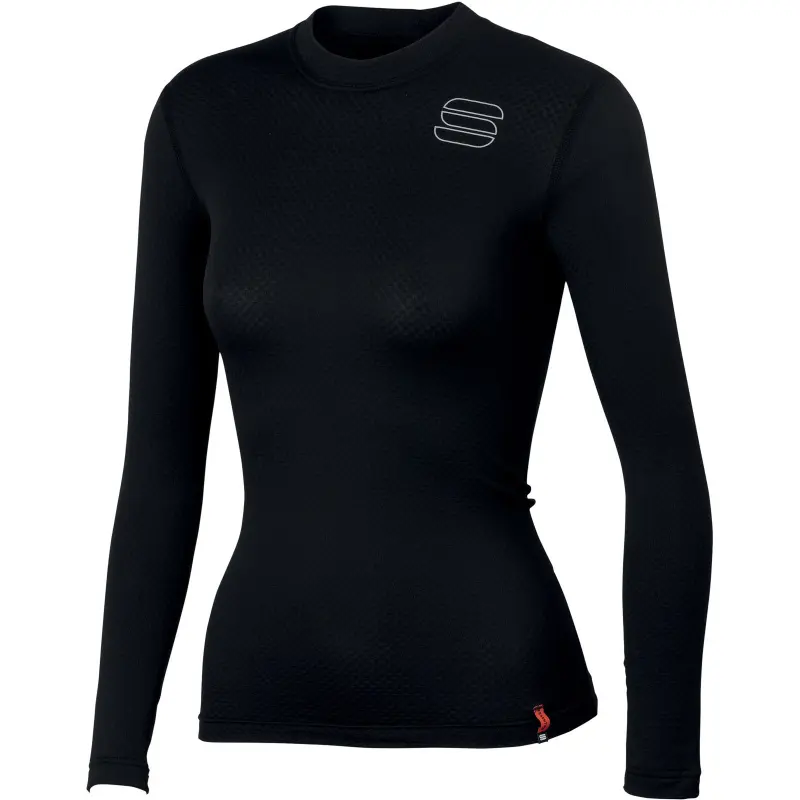 Zimní sportovní termo triko s dlouhým rukávem dětské Sportful TD Mid Termo černé