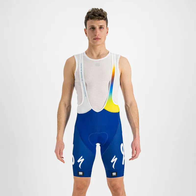 Letné pánske cyklistické kraťasy s trakmi Sportful TotalEnergies BODYFIT PRO CLASSIC modré