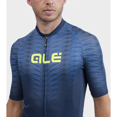 Letný cyklistický pánsky dres Alé Cycling Solid Thorn modrý
