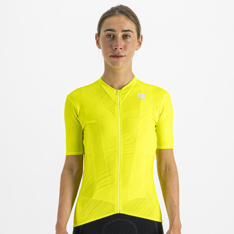 Letný cyklistický dámsky dres Sportful Flare žltý