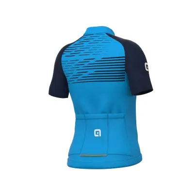 Letný cyklistický dres detský Alé Kids Logo modrý