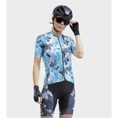 Letný cyklistický dámsky dres Alé Cycling PR-R Amazzonia modrý