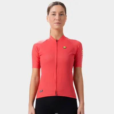 Letný cyklistický dres Ale Cycling R-EV1 Silver Cooling Lady dámsky ružový