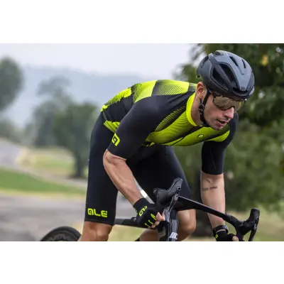 Letné pánske cyklistické nohavice Alé Cycling PR-R Sella Plus čierne