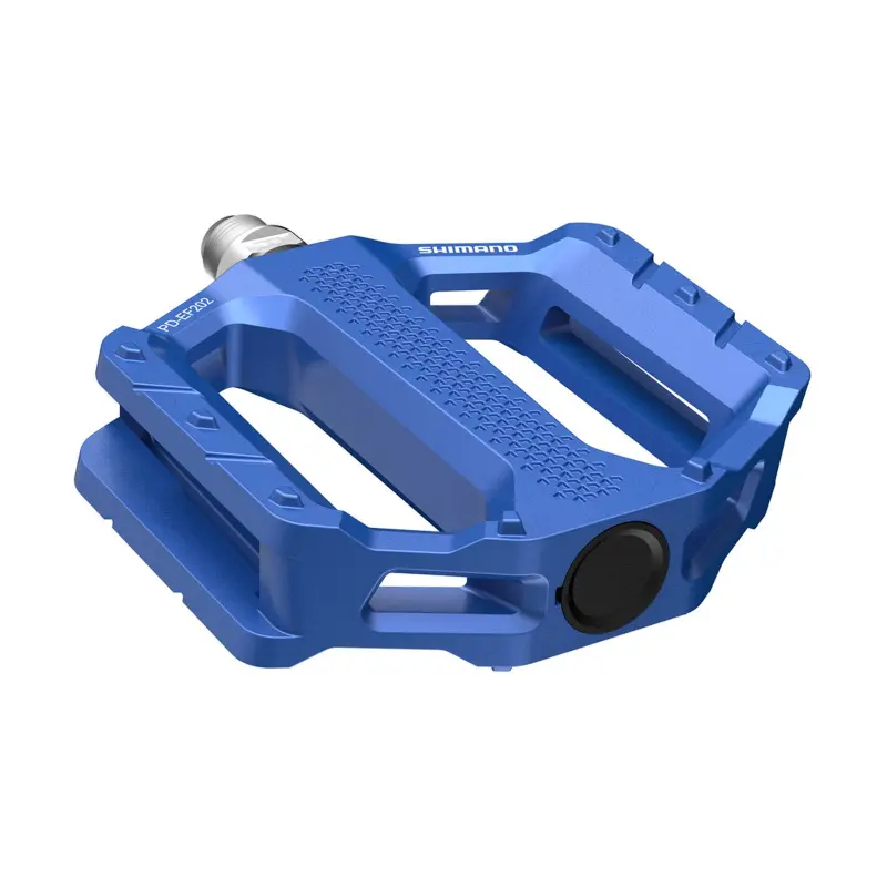 Platformové MTB pedály Shimano FLAT EF202 modré