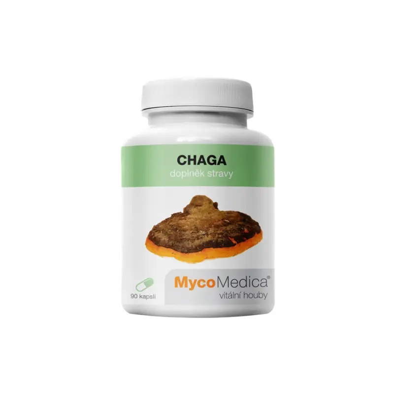 Vitální houby Chaga MycoMedica v optimální koncentraci 30% 90 kapslí