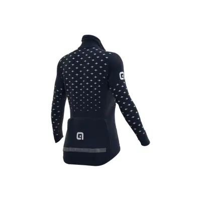 Zimná cyklistická bunda dámska Ale Cycling PR-R Stars modrá/biela
