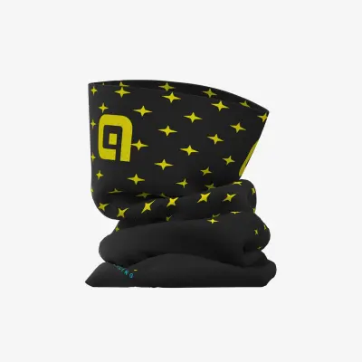 Cyklo nákrčník ALÉ STARS TUBOLAR HEADGEAR čierny/fluo žltý