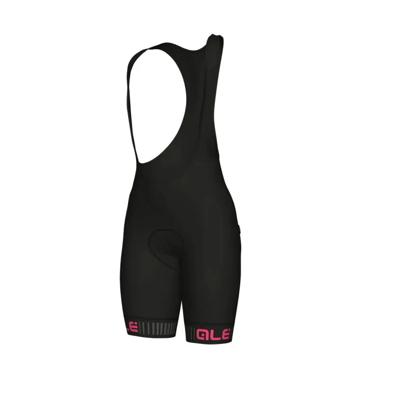 Letní cyklistické kalhoty Alé Cycling Solid Traguardo dámské černé/růžové
